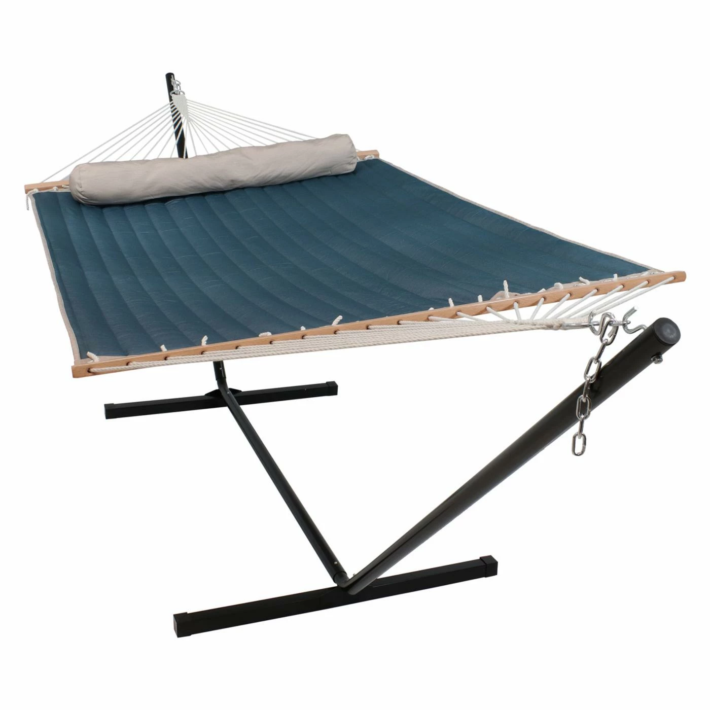 Top 10 βοΈ Sunnydaze Decor 12 Ft. Quilted Designs Freestanding 2-Person Spreader-Bar Hammock With Stand π 2 Top 10 βοΈ Sunnydaze Decor 12 Ft. Quilted Designs Freestanding 2-Person Spreader-Bar Hammock With Stand π - Image 2