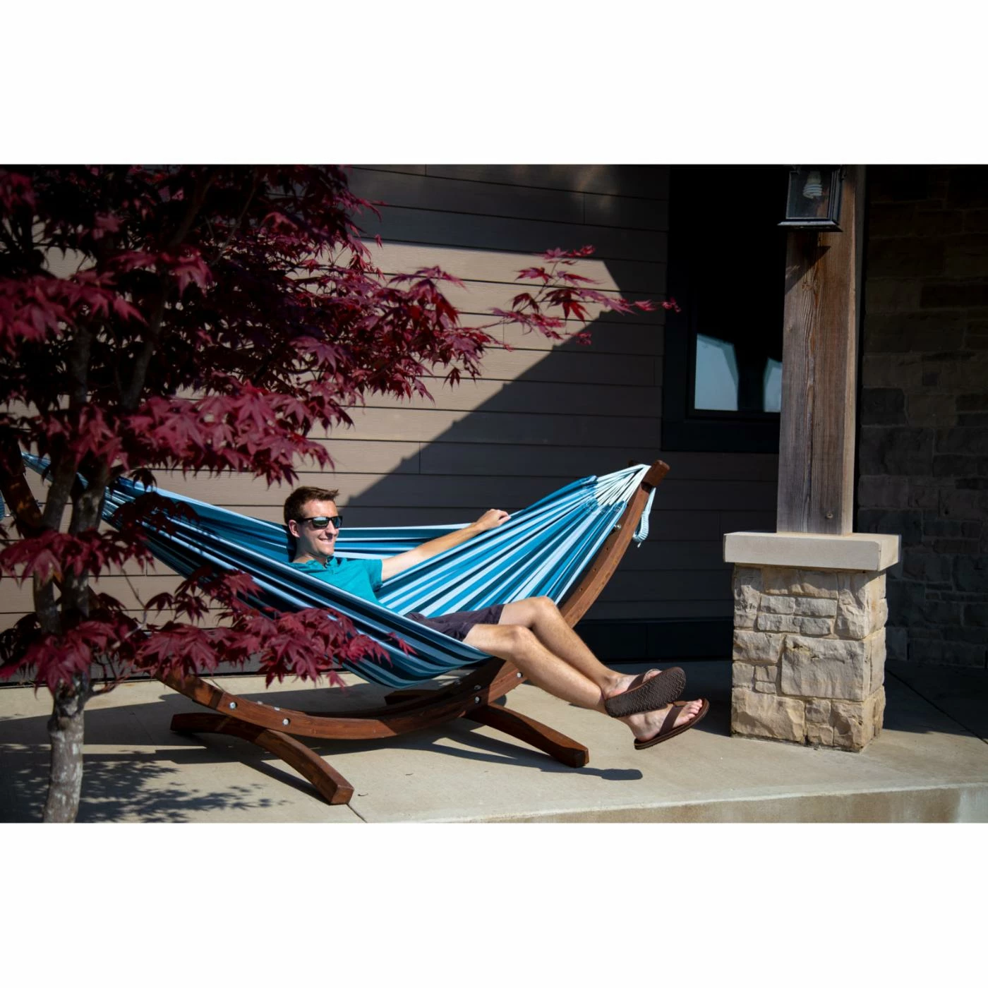 Hot Sale π€© Hand Woven Vivere 8 Ft. Cotton Double Hammock With Stand π 2 Hot Sale π€© Hand Woven Vivere 8 Ft. Cotton Double Hammock With Stand π - Image 2
