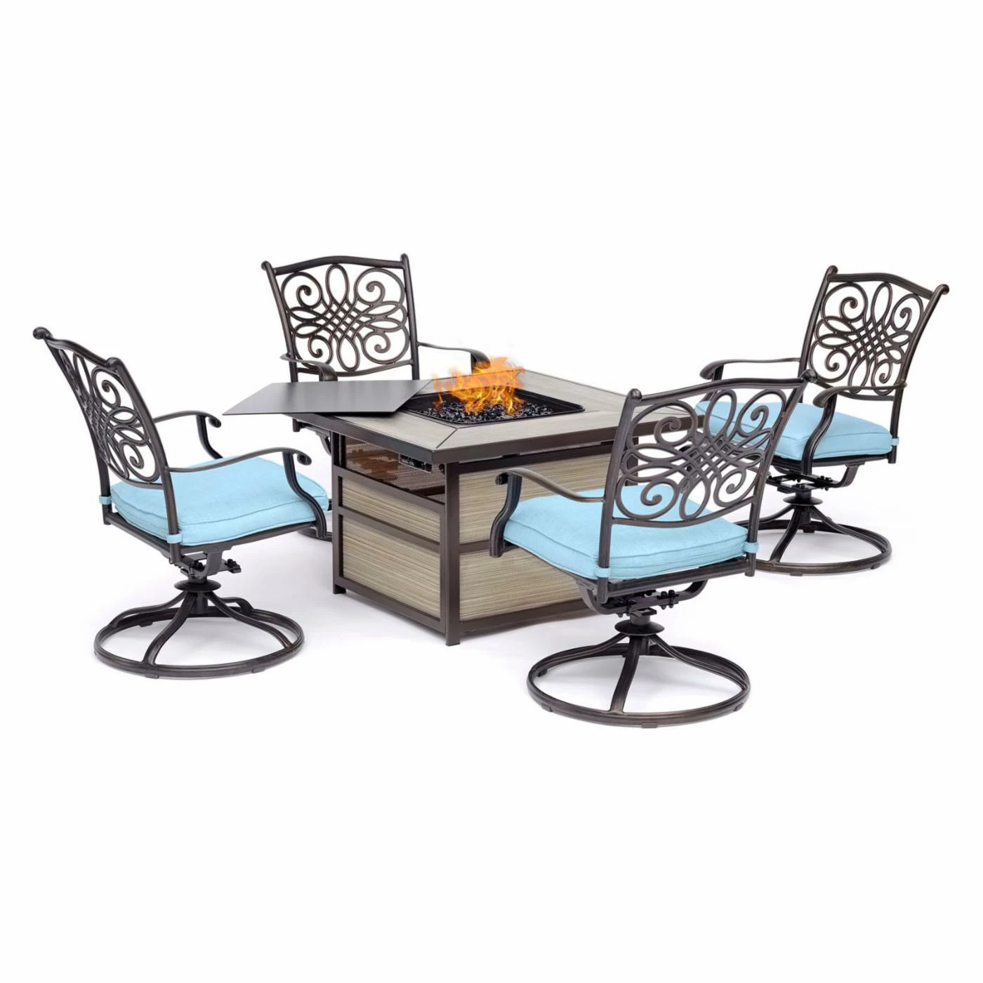Flash Sale ⭐ Conversation Sets Hanover Traditions Aluminum Rectangular Fire Pit Patio Chat Set ✨ 1 Flash Sale ⭐ Conversation Sets Hanover Traditions Aluminum Rectangular Fire Pit Patio Chat Set ✨