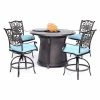 Best Sale 💯 Patio Dining Sets Hanover Traditions Aluminum Fire Pit Patio Dining Set 🥰