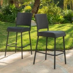 Buy ⌛ Best Selling Home Side Chairs Simone Patio Wicker Barstools 🔔