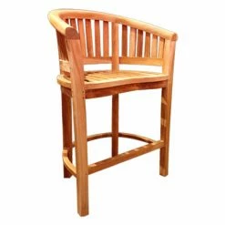 Budget 👏 Arm Chairs Chic Teak Peanut Teak Outdoor Barstool 🎁