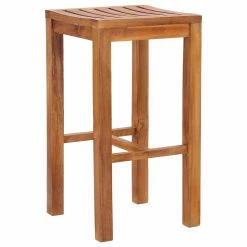 Promo 🎉 Side Chairs Chic Teak Santa Monica Teak Outdoor Barstool ❤️