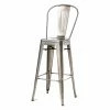 Best deal ⭐ Bar Height Chairs Commercial Seating Products Oscar Style Metal 30 In. Patio Barstool With Back 😀