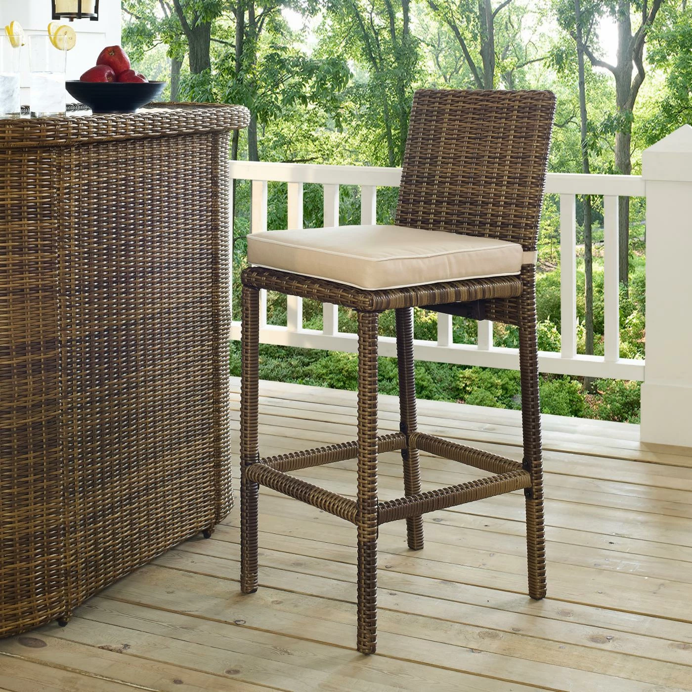 Discount 🔥 Side Chairs Crosley Bradenton Wicker Bar Stool - Set Of 2 ❤️ 1 Discount 🔥 Side Chairs Crosley Bradenton Wicker Bar Stool - Set Of 2 ❤️