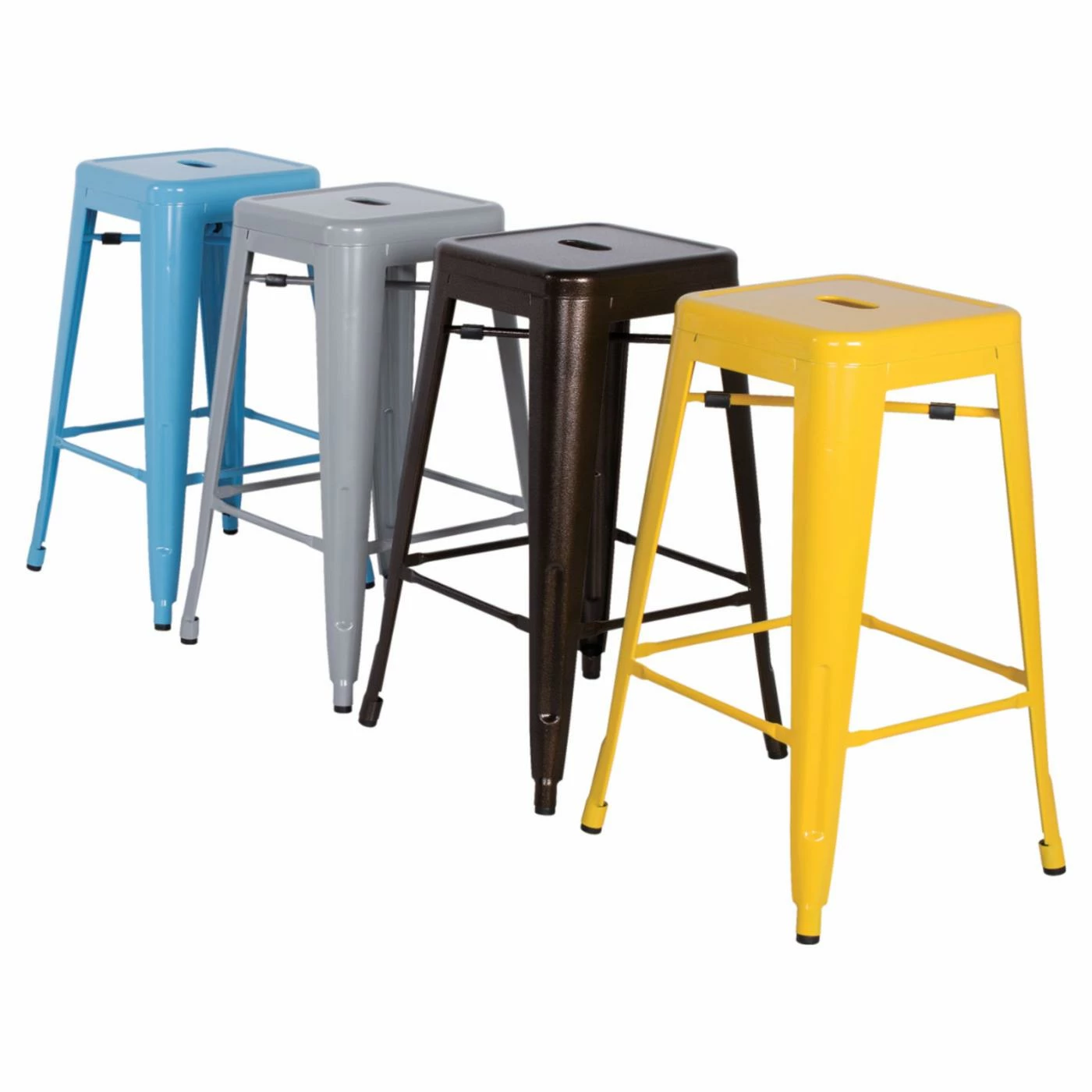 Discount 🤩 Bar Height Chairs Chintaly Tremont 30 In. Galvanized Steel Backless Bar Stools - Set Of 4 ✨ 1 Discount 🤩 Bar Height Chairs Chintaly Tremont 30 In. Galvanized Steel Backless Bar Stools - Set Of 4 ✨