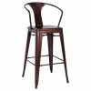 Best Sale 😍 Bar Height Chairs Chintaly Linneus 30 In. Galvanized Steel Bar Stools - Set Of 4 🤩