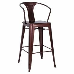Best Sale 😍 Bar Height Chairs Chintaly Linneus 30 In. Galvanized Steel Bar Stools - Set Of 4 🤩