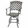 Wholesale 😀 Swivel Chairs Darlee Sedona Swivel Counter Height Patio Bar Stool With Sesame Seat Cushion - Set Of 2 💯