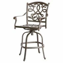 Cheapest ❤️ Swivel Chairs Darlee Santa Monica Counter Height Armless Swivel Patio Bar Stool - Set Of 2 ⌛