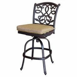 Cheap ✔️ Swivel Chairs Darlee Santa Monica Armless Swivel Patio Bar Stool - Set Of 2 💯