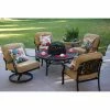 Brand new 👍 Conversation Sets Darlee Elizabeth 5 Piece Aluminum Deep Seating Fire Pit Patio Set 👍