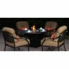 Best Pirce 🛒 Conversation Sets Darlee Nassau 5 Piece Aluminum Fire Pit Patio Set 😀