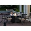 Best reviews of 🌟 Patio Dining Sets Darlee Capri 7 Piece Aluminum Round Fire Pit Patio Dining Set 🧨