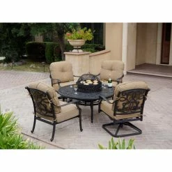 Best Pirce ๐ Conversation Sets Darlee Santa Monica 5 Piece Fire Pit/BBQ Conversation Set โญ