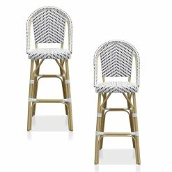 Top 10 🎉 Bar Height Chairs Furniture Of America Tinley Striped Aluminum Outdoor 30 In. Bar Chair - Set Of 2 - Black 🎁