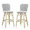 Flash Sale 🎁 Bar Height Chairs Furniture Of America Kyan 30 In. Aluminum Outdoor Bar Height Stool - Set Of 2 - Black 😍