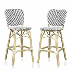 Flash Sale 🎁 Bar Height Chairs Furniture Of America Kyan 30 In. Aluminum Outdoor Bar Height Stool - Set Of 2 - Black 😍