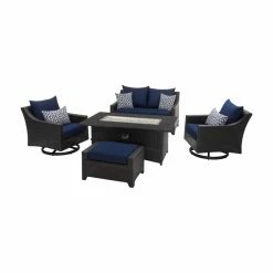 Best reviews of ๐ Conversation Sets RST Brands Deco Resin Wicker 5 Piece Fire Pit Patio Conversation Set ๐