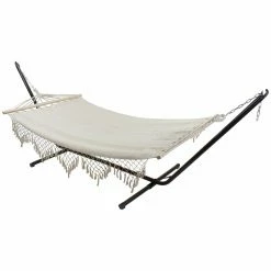 Cheap 👏 Fabric Northlight 78 In. Cotton Macrame Spreader Bar Hammock 🌟