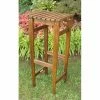 Deals 🔔 Bar Height Chairs International Caravan Highland Outdoor Acacia Backless Bar Stools - Set Of 2 ✨