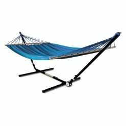 Budget 💯 Fabric Hammaka Woven Hammock With Adjust To Fit Stand 😀