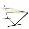 Brand new 👍 Sunnydaze Decor 11 Ft. Sunnydaze Cotton Double Wide Rope Double Hammock With Wooden Spreader Bar And Metal Stand ❤️