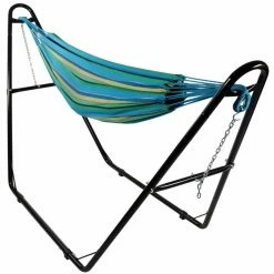 Outlet 😉 Fabric Sunnydaze Decor Double Brazilian Hammock With Multi Use Universal Stand 😉