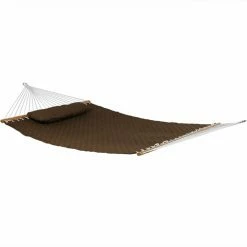 Promo 🤩 Sunnydaze Decor Quilted 2 Person Hammock With Spreader Bars And Pillow 🧨