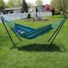 Best deal 🔔 Fabric Sunnydaze Decor Brazilian Hammock With Universal Steel Stand 👏