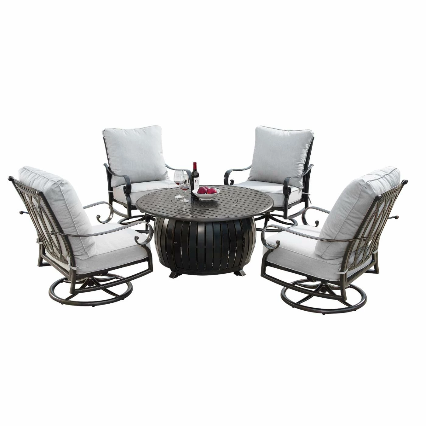 Best Pirce ๐ Conversation Sets Oakland Living Rica Italy Aluminum 5 Piece Propane Fire Pit Chat Set ๐ 1 Best Pirce ๐ Conversation Sets Oakland Living Rica Italy Aluminum 5 Piece Propane Fire Pit Chat Set ๐