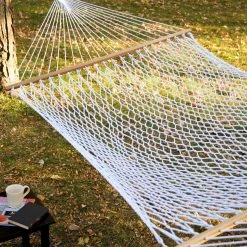 Outlet ⌛ Twin Oaks Hammocks Twin Oaks Green Living Envirope XL Rope Double Hammock 🤩