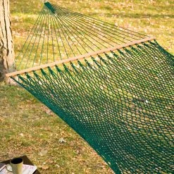 Coupon ๐ Twin Oaks Hammocks Twin Oaks SilkSpun XL Spruce Rope Double Hammock ๐งจ