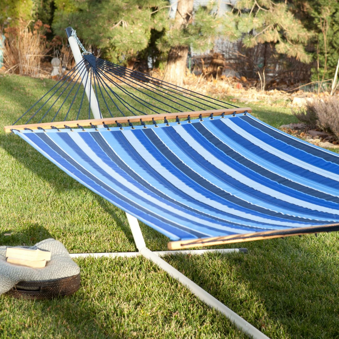 Discount π― Twin Oaks Hammocks Twin Oaks Cobalt Quilted Sunbrella Fabric Double Hammock π 1 Discount π― Twin Oaks Hammocks Twin Oaks Cobalt Quilted Sunbrella Fabric Double Hammock π