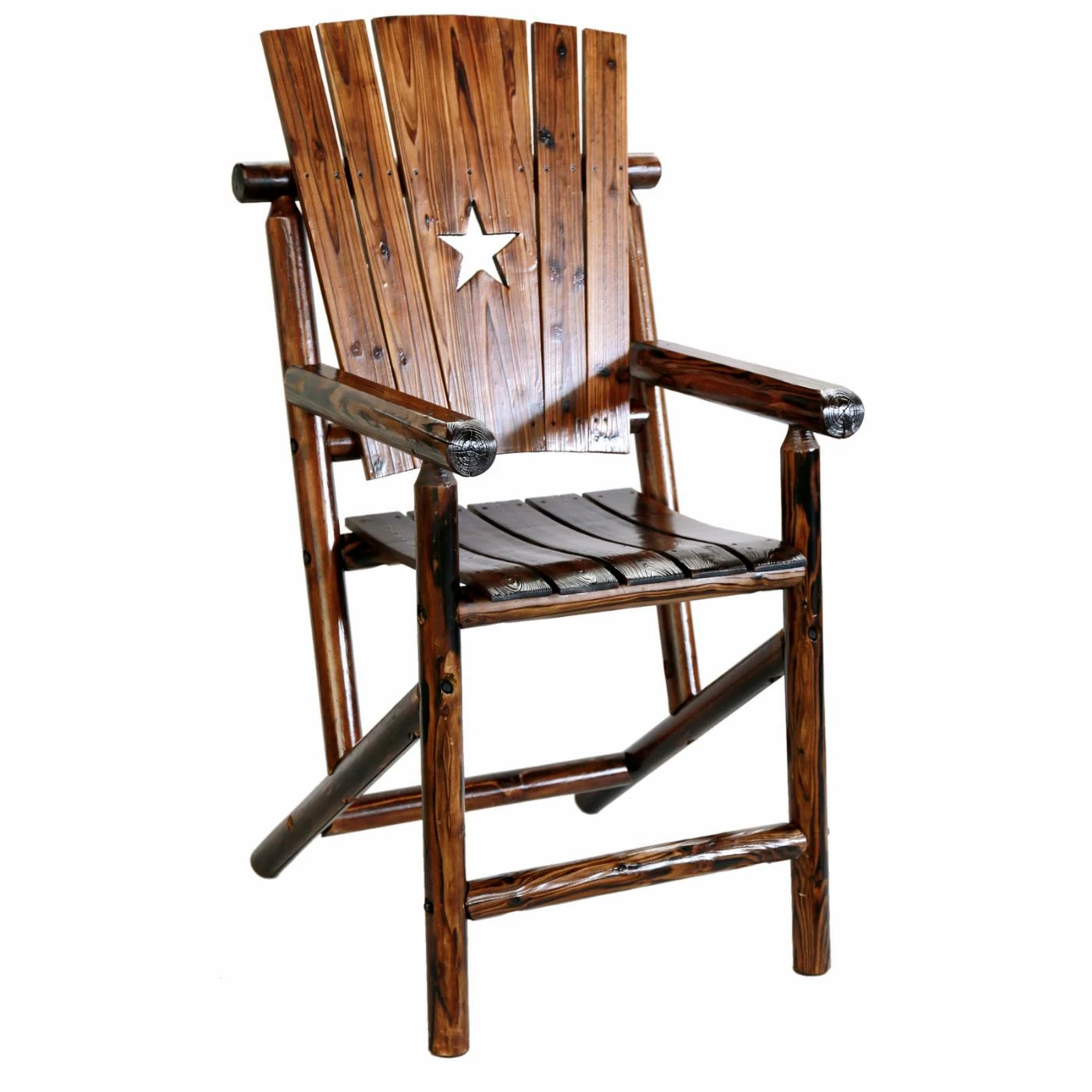 Brand new π Bar Height Chairs Leigh Country Char-log Star Cutout Patio Bar Arm Chair π₯ 1 Brand new π Bar Height Chairs Leigh Country Char-log Star Cutout Patio Bar Arm Chair π₯