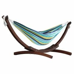 New โ๏ธ Fabric Vivere 8 Ft. Double Hammock With Arc Stand ๐คฉ