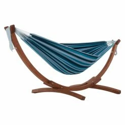 Hot Sale ๐คฉ Hand Woven Vivere 8 Ft. Cotton Double Hammock With Stand ๐