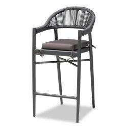 Best Pirce 👏 Bar Height Chairs Baxton Studio Wendell 28.5 In. Outdoor Bar Stool ⭐