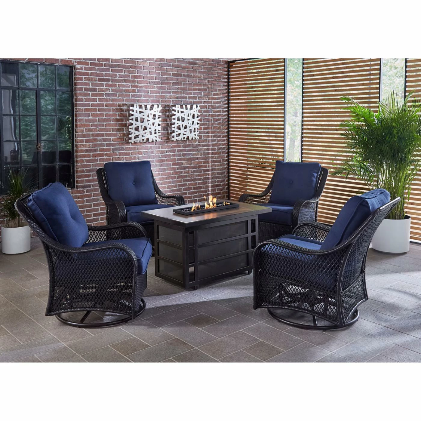Outlet 🌟 Conversation Sets Hanover Orleans 5 Piece Fire Pit Patio Chat Set 🎉 5 Outlet 🌟 Conversation Sets Hanover Orleans 5 Piece Fire Pit Patio Chat Set 🎉 - Image 5