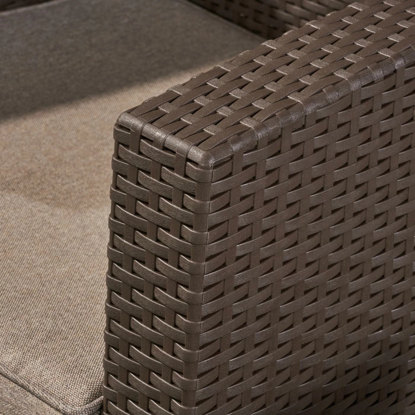 Cheap ๐ Best Selling Home Decor Conversation Sets Kaytlin Outdoor Faux Wicker Club Chair Set With Fire Pit - 2 Seater Brown And Mixed Beige ๐ 5 Cheap ๐ Best Selling Home Decor Conversation Sets Kaytlin Outdoor Faux Wicker Club Chair Set With Fire Pit - 2 Seater Brown And Mixed Beige ๐ - Image 5