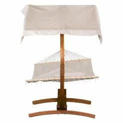 Discount 😍 Fabric Leisure Season Double Hammock With Stand And Canopy ✨ -Hammocks store scaleLSL040