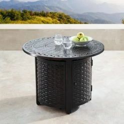 Buy 🔔 Conversation Sets Oakland Living Finland Romero Aluminum 5 Piece Propane Fire Pit Chat Set 🔔 -Hammocks store scaleOL1083