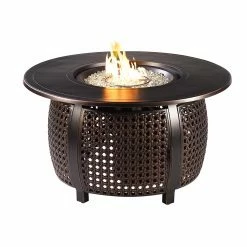 Outlet 🔥 Conversation Sets Oakland Living Rica Cliff Aluminum 5 Piece Propane Fire Pit Chat Set 💯 -Hammocks store scaleOL1107