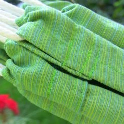 Wholesale 👍 Quilted Vivere Hammocks Dupione Sand Sunbrella Fabric Single Hammock And Stand Set 🎉 -Hammocks store scaleVIV011