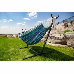 Top 10 😀 Hand Woven Vivere 9 Ft. Double Cotton Hammock With Stand 😀 -Hammocks store scaleVIV089