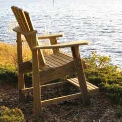 Hot Sale 😍 Bar Height Chairs Weathercraft Designers Choice Treated Balcony Adirondack Chair With Footrest - Natural ✨ -Hammocks store scaleWO028